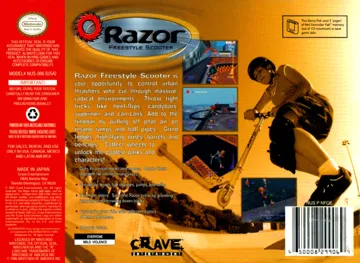 Razor Freestyle Scooter (USA) box cover back